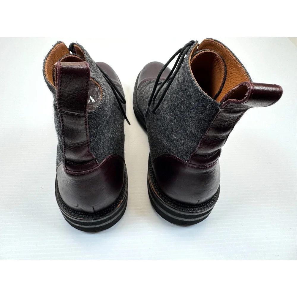 Taft Jack Boots Mens 43 US 10 EUC $349 Cap Toe Wool Leather Lace-up Comfort Gray